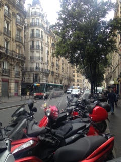 MOTORCYCLES ON RUE BEAUBOURG